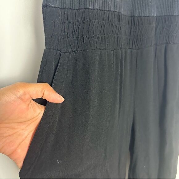 MONROW Women’s Black Button Tank Jumpsuit sz S - Picture 6 of 9